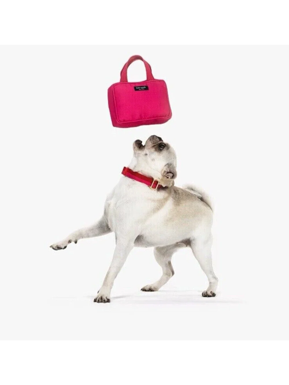 Kate Spade New York Mini Pink Handbag Dog Chew Toy Designer Purse for Pets, NEW